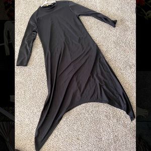 Black midi long sleeve dress